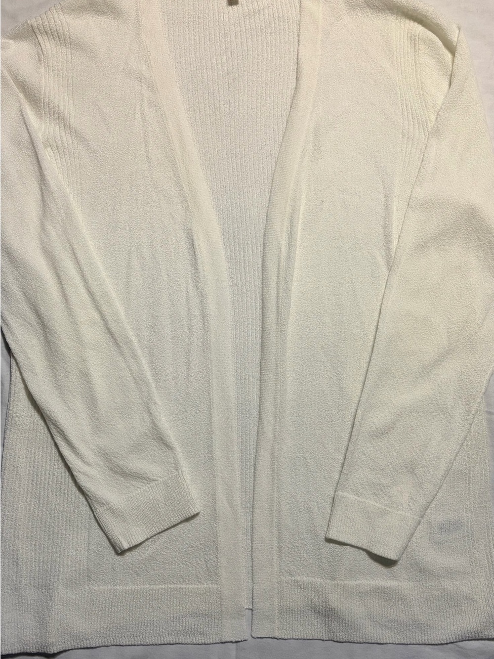 Fontenelle Open-Front Cream Women's Cardigan Sweater XL